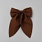 Polyester & Iron Alligator Hair Clips, Bowknot, Coconut Brown, 190~195x125x17.5mm