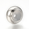 Brass Beads, with Rubber Inside, Slider Beads, Platinum, 7.5x4mm, Rubber Hole: 1.2mm