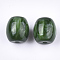 Resin Beads, Imitation Gemstone, Oval, Dark Green, 17~17.5x16mm, Hole: 3mm
