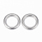 Tarnish Resistant 304 Stainless Steel Linking Rings, Stainless Steel Color, 12x1.5mm, about 8mm inner diameter