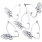 Alloy Pendants, Butterfly, Antique Silver, 39x38mm