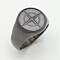 304 Stainless Steel Finger Rings, Compass, Black, US Size 7(17.3mm)