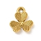Ion Plating(IP) 304 Stainless Steel Pendants, Clover Charm, Real 18K Gold Plated, 17x14.5x2.5mm, Hole: 2mm