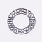 Zinc Alloy Filigree Joiners Links, Cadmium Free & Lead Free, Hollow, Flat Round, Gunmetal, 30x1.7mm, Hole: 17.3mm