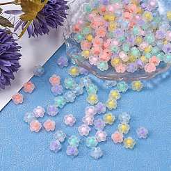 210шт 6 цвета прозрачные акриловые бусины&nbsp;TACR-SZ0001-18