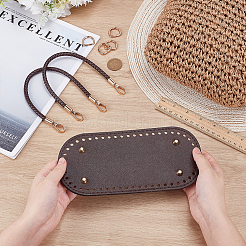 1 шт. овальные сумки из искусственной кожи для вязания крючком&nbsp;DIY-PH0034-18A