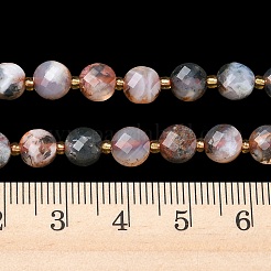 Нити из натуральных бусин красного древесного агата&nbsp;G-K389-B89-01