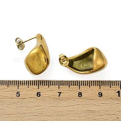 Серьги-гвоздики в форме капли из нержавеющей стали 304 для женщин&nbsp;EJEW-S272-03G