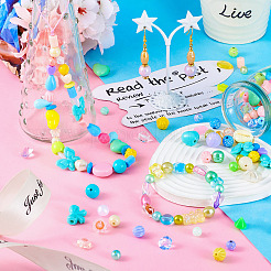 100 г прозрачных/непрозрачных акриловых бусин&nbsp;MACR-TA0001-50H