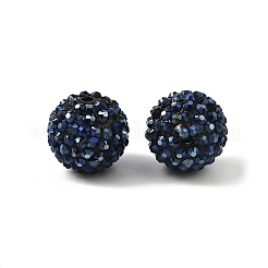 Коренастый смолы горный хрусталь жевательная резинка мяч бусины RESI-M011-11