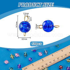 120 шт. волочильные станки прозрачные стеклянные круглые соединители подвески&nbsp;PALLOY-PHE00015