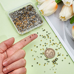 2500 шт. 5 цвета латунные обжимные бусины&nbsp;KK-ME0003-32