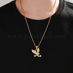 Ожерелья с подвеской из сплава орла и кристаллов со стразами для мужчин&nbsp;FS-WG26FCA-01