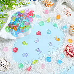 150 г прозрачных пластиковых бусин разной формы&nbsp;FIND-SC0011-72