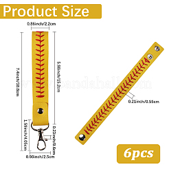 6 шт. подвесные украшения из искусственной кожи&nbsp;HJEW-CL0001-03B
