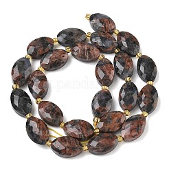 Нити бусин из натурального красного лабрадорита&nbsp;G-A295-A02-01