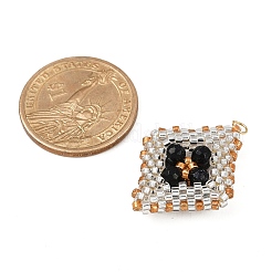 Подвески из граненого круглого синтетического синего золота и стеклянных бусин ручной работы&nbsp;PALLOY-MZ00757-01