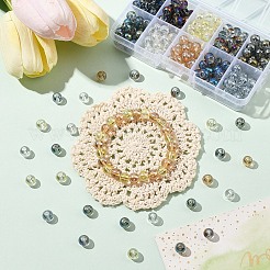 220шт 10 цвета гальванические стеклянные бусины&nbsp;EGLA-YW0003-26