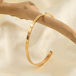 Браслеты-манжеты из нержавеющей стали 304 с ионным покрытием (IP)&nbsp;LS-BJEW-K173-02G