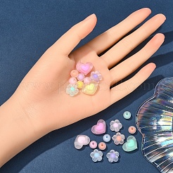 240шт 3 стиля прозрачные акриловые бусины&nbsp;FACR-YW0001-04