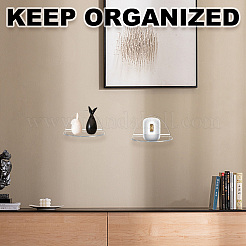 Акриловая настенная клейкая стойка для хранения маршрутизатора&nbsp;DIY-WH0430-186B