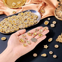 100 шт. пришивные стразы в форме капли/сердца/звезды&nbsp;GACR-TA0001-07G