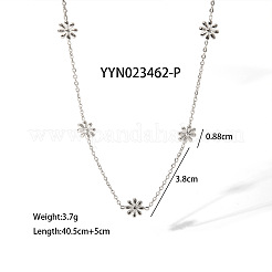 Элегантные комплекты цепочек и браслетов из нержавеющей стали 304 для женщин&nbsp;EE7355-4