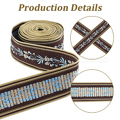 5 ярд полиэстеровых лент с вышивкой в этническом стиле и цветочным узором&nbsp;OCOR-GF0005-51B