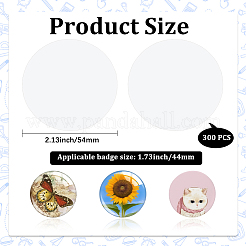 300 шт. прозрачная защитная пленка для значка питомца&nbsp;AJEW-CP0010-04B