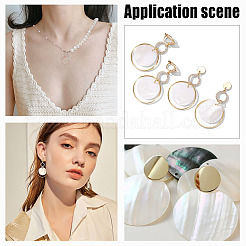 Подвески из натуральных ракушек Capiz&nbsp;SHEL-AR0001-07