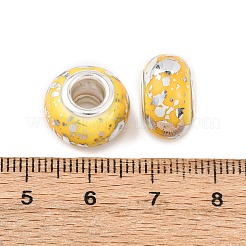 Европейские бусины-рондель из непрозрачной смолы&nbsp;RESI-Z046-03F