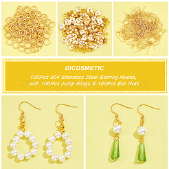 100 шт. крючки для сережек из нержавеющей стали 304&nbsp;STAS-DC0006-93