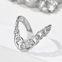 Открытые манжетные кольца из нержавеющей стали 304&nbsp;RJEW-Q011-02P