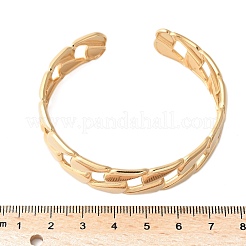 Браслеты-манжеты из нержавеющей стали 304 для женщин&nbsp;BJEW-U032-17G