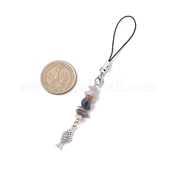 Цепочки для телефонных ремешков из смешанных камней&nbsp;HJEW-JM04130