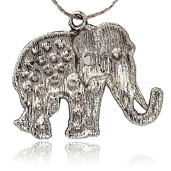 Тибетский стиль сплав горный хрусталь большие кулоны ALRI-L048-28AS