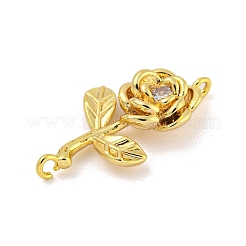 Долговечные латунные подвески с микропаве и прозрачным фианитом&nbsp;LS-KK-O008-03A-G