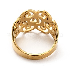 Ионное покрытие (ip) 201 нержавеющая сталь облако регулируемое кольцо для женщин&nbsp;RJEW-F131-01G