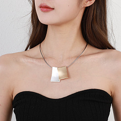 Матовые прямоугольные ожерелья из сплава с подвесками для женщин&nbsp;FS-WG1E175-01