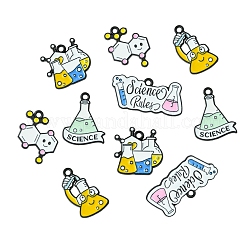 10 шт. 5 стиля подвески из сплава и эмали на тему химии и науки&nbsp;ENAM-FS0002-27