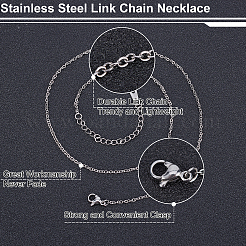 Ожерелья из нержавеющей стали 304 с цепочкой из троса&nbsp;NJEW-UN0001-19