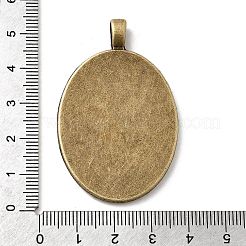 Старинные тибетском стиле сеттинги сплава подвеска кабошон&nbsp;TIBEP-M018-21AB-NF