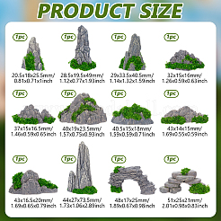 12 шт. 12 стиля смоляных горных украшений&nbsp;DJEW-FG0001-41