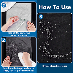 12 шт. стеклянный стразы с горячей фиксацией&nbsp;DIY-FG0008-49