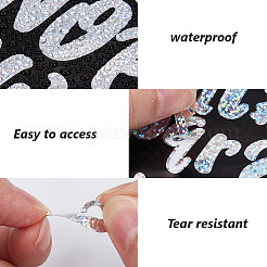 Наборы лазерных наклеек с буквами из ПВХ&nbsp;DIY-WH20010-21