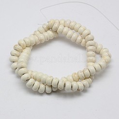 Синтетических нитей бирюзовые бусы TURQ-G109-5x3mm-07