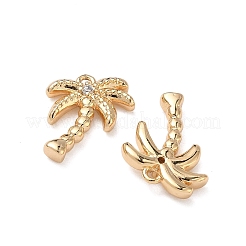 Латунные микропаве прозрачные подвески с фианитом&nbsp;KK-C168-18G