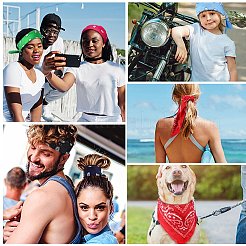 5 шт. 5-х цветные квадратные хлопковые повязки на голову&nbsp;OHAR-DJ0001-48A