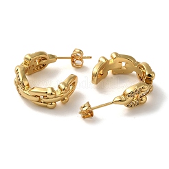 Серьги-гвоздики с кубическим цирконием&nbsp;EJEW-L224-56G