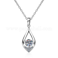 Ожерелья с подвеской из муассанита в форме капли 925 из стерлингового серебра для женщин&nbsp;FS-WGA8F32-02